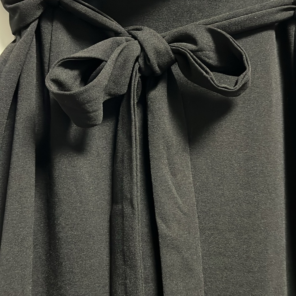 SHEIN Black Midi Pencil Skirt with Tie Front - Picture 9 of 10